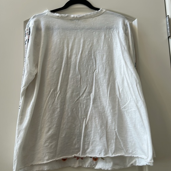 Sundance Tops Sundance Floral Embroidered Beaded V Neck Cotton And